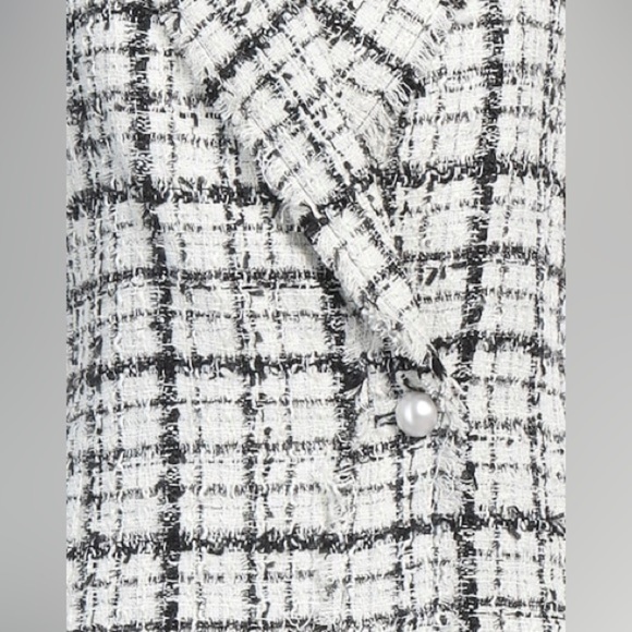 Alice + Olivia Meri Asymmetric Tweed Mini Dress sz 2 NWT 495 - Picture 15 of 16